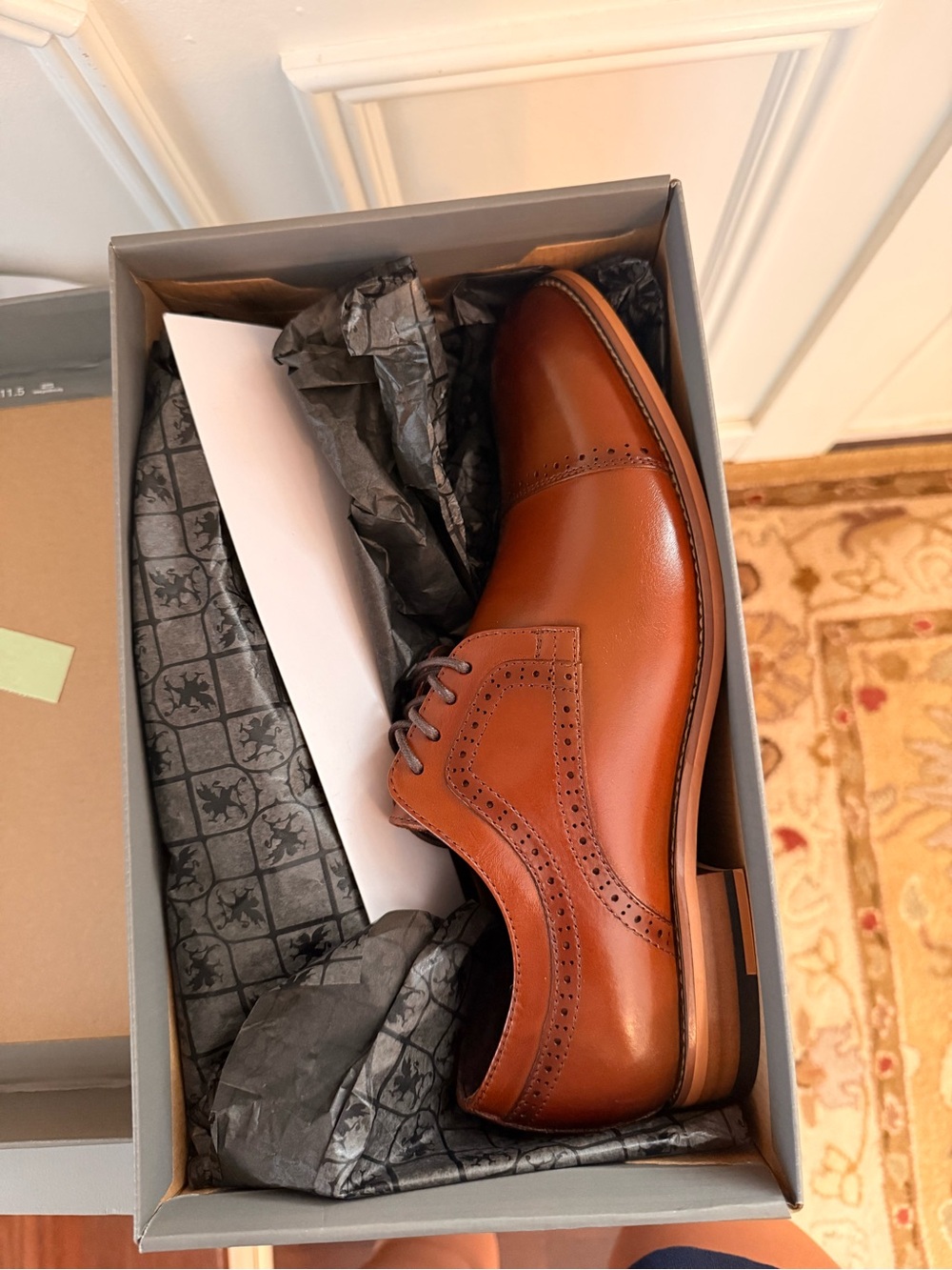 Stacy Adam’s BRAND NEW Men's Classic Tan Leather Oxford Dress Shoe